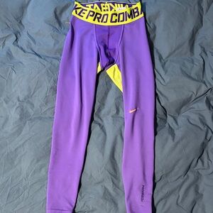 Nike ProCombat Men's Purple Leggings